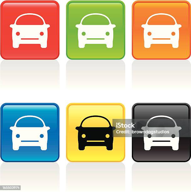 Vetores de Automóvel Íconevista Frontal e mais imagens de Amarelo - Amarelo, Azul, Branco