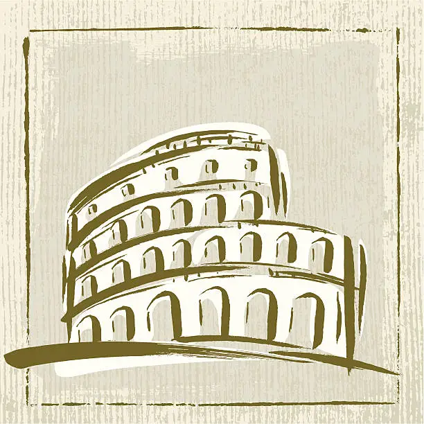 Vector illustration of A illustration of a landmark in Italy