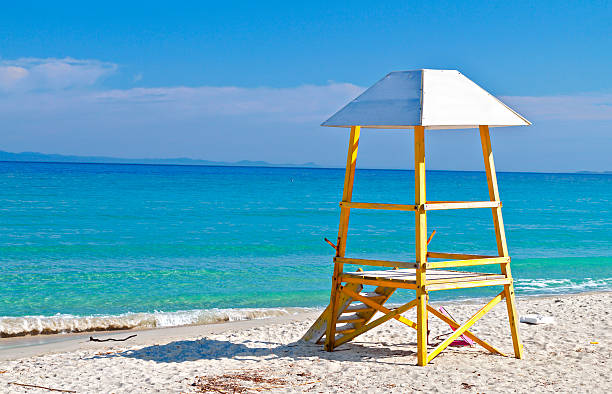 istock Baywatch tower by the sea 165504078
