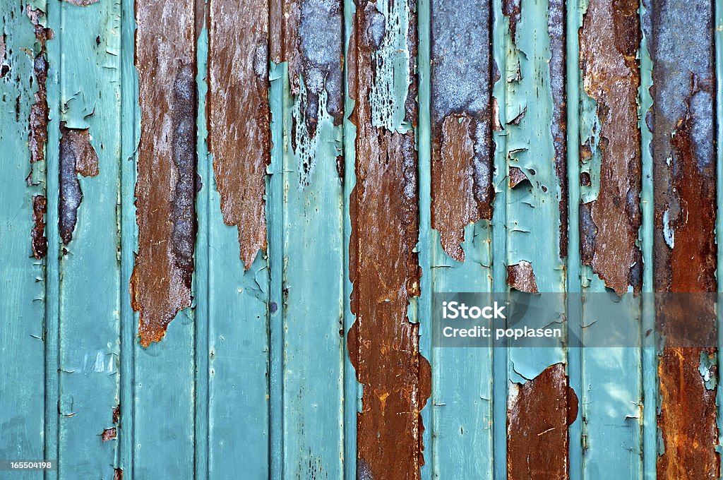 Corrugado oxidadas de metal textura - Foto de stock de Azul libre de derechos