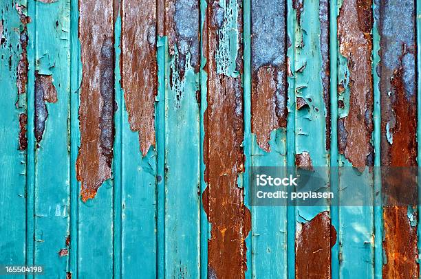 Totalmente Textura De Metal Enferrujada - Fotografias de stock e mais imagens de Antigo - Antigo, Azul, Canelado - Texturizado