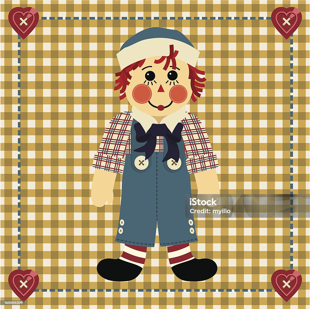 Raggedy Andy Classic rag doll.(see some similar pictures clicking the images) Rag Doll - Toy stock vector