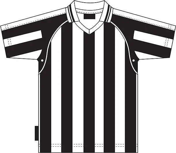 Vector illustration of Football Soccer Shirt Striped