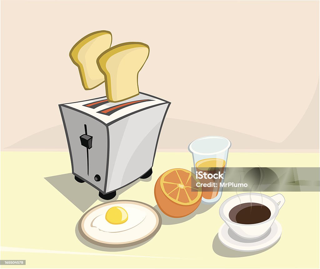 Desayuno a la mañana - arte vectorial de Alimento libre de derechos