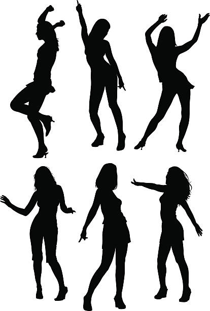 illustrazioni stock, clip art, cartoni animati e icone di tendenza di danza ragazze - showgirl