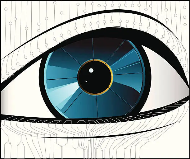 Vector illustration of cyber eye