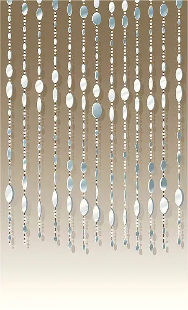 Vector illustration of Beaded Curtain