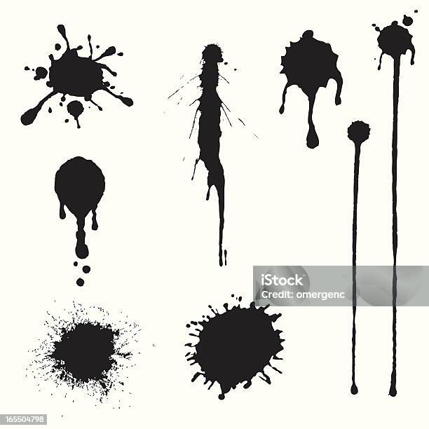 Conjunto De Inicial - Arte vetorial de stock e mais imagens de Gota - Líquido - Gota - Líquido, Tinta - Instrumento de Escrita, Arte