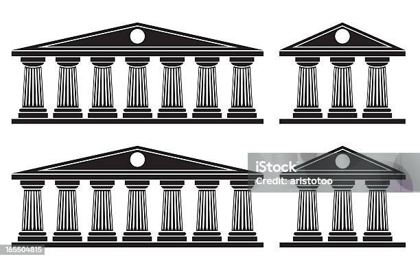 Doric Columns Stock Illustration - Download Image Now - Architectural Column, Three Objects, Vector