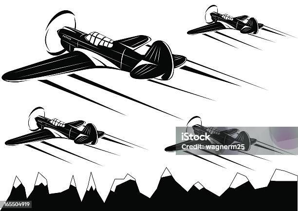 Ilustración de Clásica Aviones De Guerra V y más Vectores Libres de Derechos de Segunda Guerra Mundial - Segunda Guerra Mundial, Avión, Agresión