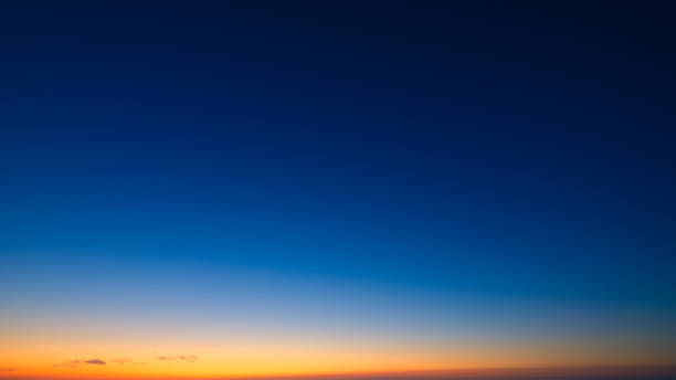 istock Color gradient on the sky. Sky with clouds during sunset. Clouds and blue sky. Photo for design and background. 1655049600