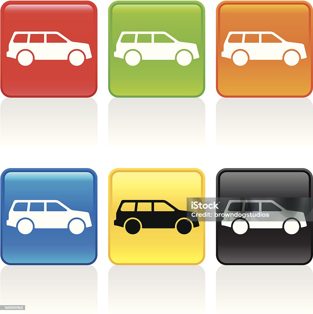 Icono de vehículos deportivos utilitarios - arte vectorial de Amarillo - Color libre de derechos