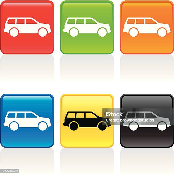 Ilustración de Icono De Vehículos Deportivos Utilitarios y más Vectores Libres de Derechos de Amarillo - Color - Amarillo - Color, Azul, Blanco - Color