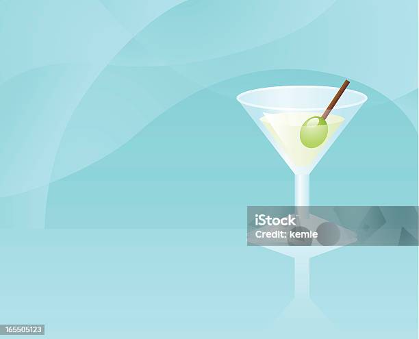 Curved Space Martini Stock Illustration - Download Image Now - Alcohol - Drink, Backgrounds, Blue Martini