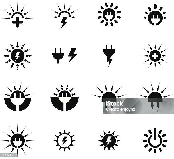 Vetores de Green Energia e mais imagens de Conceito - Conceito, Conjunto de ícones, Cor Preta