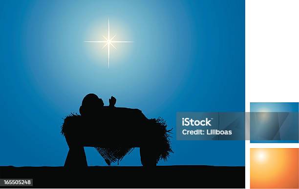 Nativity Vektor Silhouette Stock Vektor Art und mehr Bilder von Abenddämmerung - Abenddämmerung, Baby, Bibel