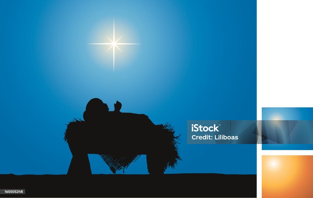 Nativité (vecteur Silhouette - clipart vectoriel de Bible libre de droits