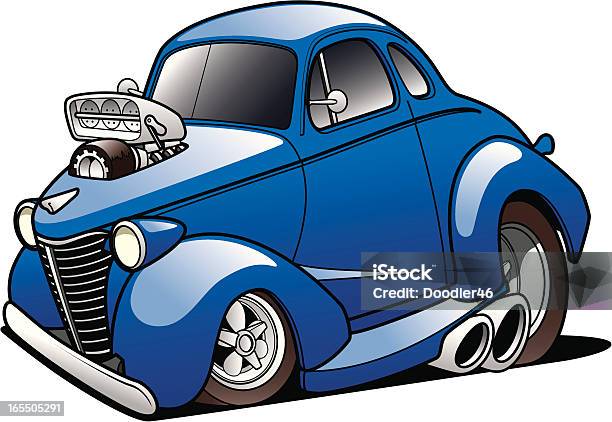 Classic Hot Rod Stock Illustration - Download Image Now - Car, Cartoon, Engine