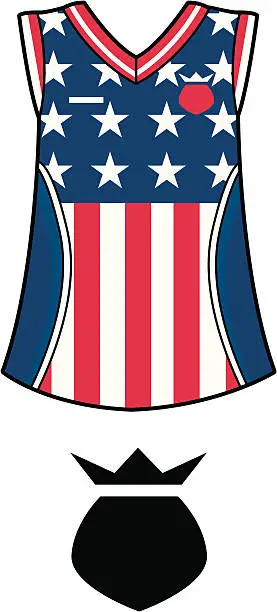 Vector illustration of USA Basketball Vest