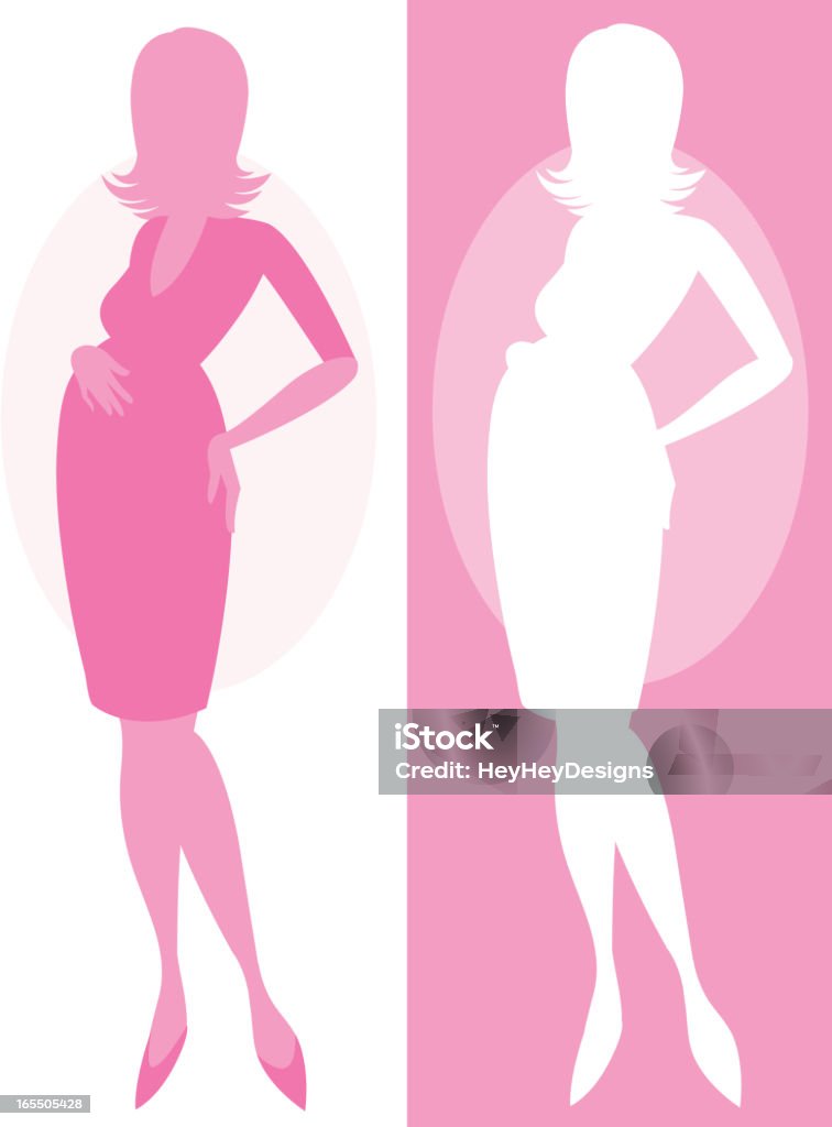 Pregnant Lady - arte vectorial de Abdomen libre de derechos