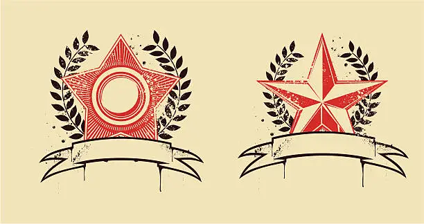 Vector illustration of Star embems