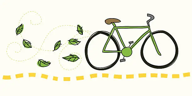 Vector illustration of Ecofriendly bike