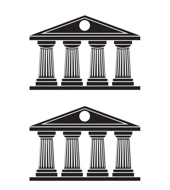 Vector illustration of Doric Columns