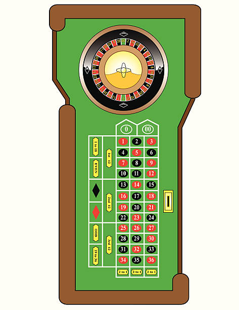 рулеточный стол - roulette table stock illustrations