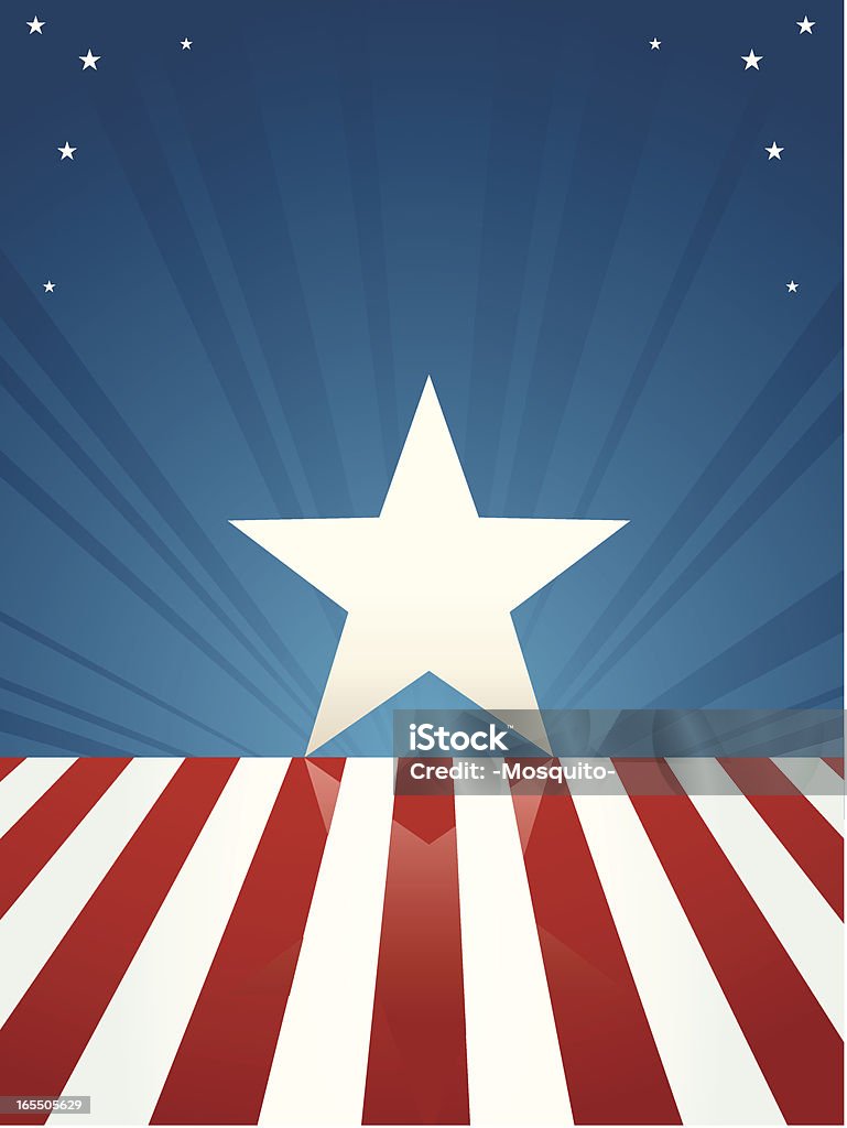 USA, étoile montante - clipart vectoriel de Blanc libre de droits