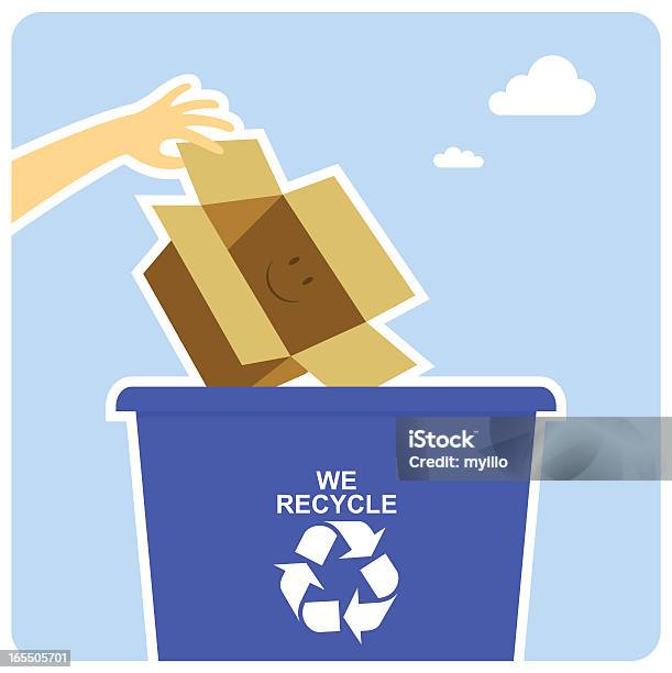 행복함 재활용 재활용에 대한 스톡 벡터 아트 및 기타 이미지 - 재활용, 상자, 재활용 기호