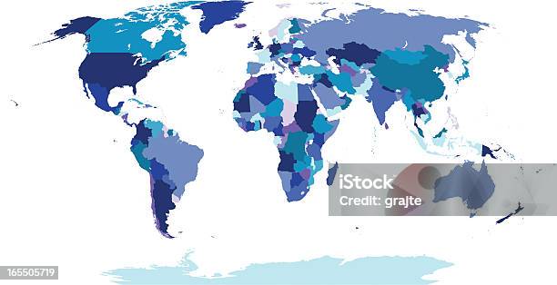Political World Map Stock Illustration - Download Image Now - Africa, Antarctica, Asia
