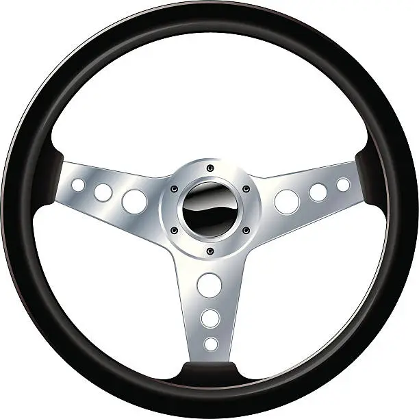 Vector illustration of Sport steering wheel