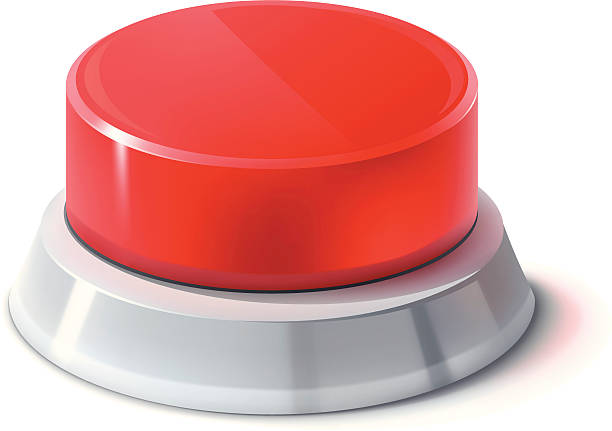Red Button Stock Illustration - Download Image Now - Push Button, Red, Knob  - iStock