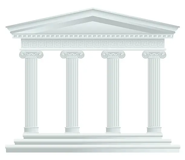 Vector illustration of Large Greek/Roman Temple