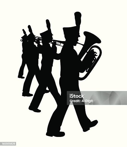 Marchingband - Immagini vettoriali stock e altre immagini di Gruppo musicale - Gruppo musicale, Marciare, Adulto