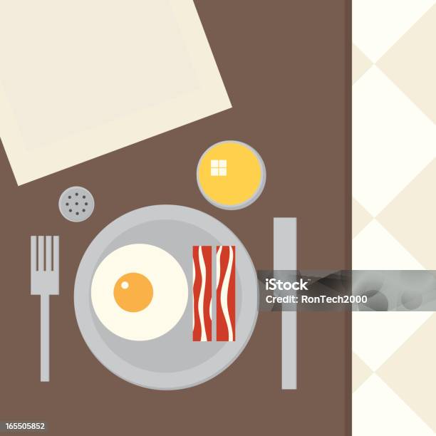 Breakfast Stock Illustration - Download Image Now - Newspaper, Orange Juice, Table