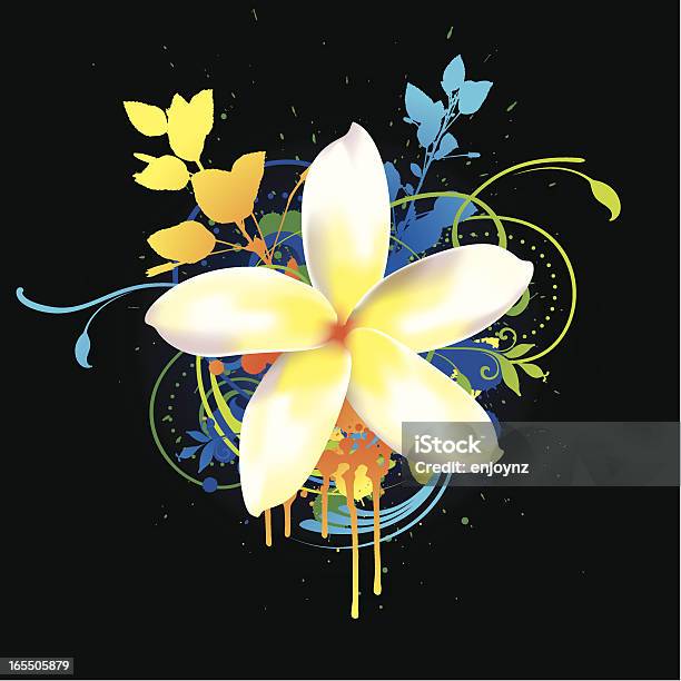 Flor Tropical - Arte vetorial de stock e mais imagens de Amarelo - Amarelo, Azul, Borrifo