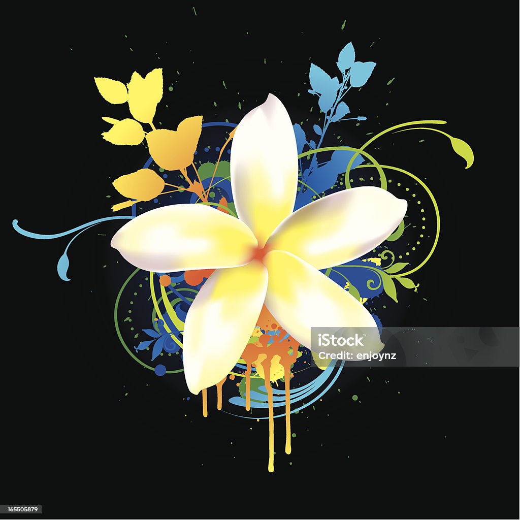 Тропический цветок - Векторная графика Spirulina Pacifica роялти-фри