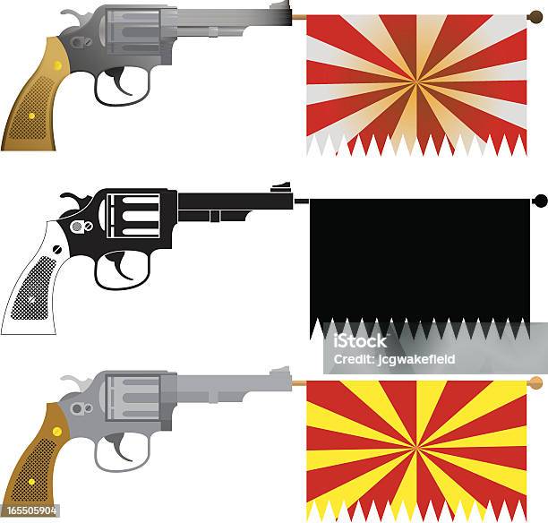 Pop Pistola - Immagini vettoriali stock e altre immagini di Arma da fuoco - Arma da fuoco, Bandiera, Acciaio