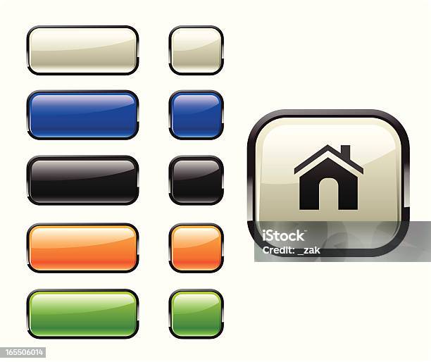 Botões Brilhantes - Arte vetorial de stock e mais imagens de Botão - Peça de Máquina - Botão - Peça de Máquina, Computador, Azul