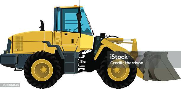 Vector Loader Stock Illustration - Download Image Now - Bulldozer, Construction Industry, Construction Site