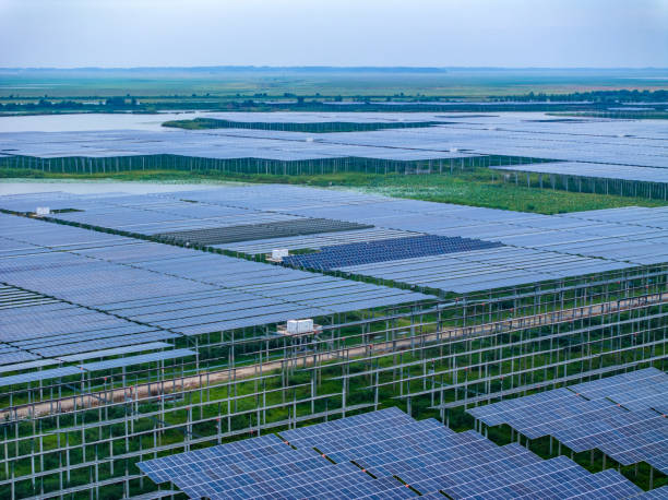 istock Photovoltaic panel aerial photography 1655064313