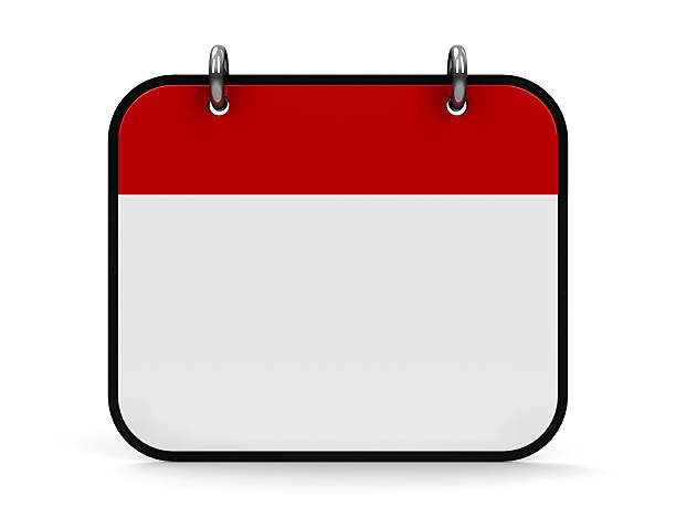 Icon calendar Empty calendar icon, three-dimensional rendering 2014 stock pictures, royalty-free photos & images