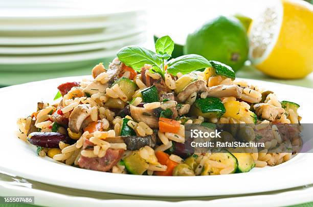 Risotto Stock Photo - Download Image Now - Basil, Chicken Meat, Close-up