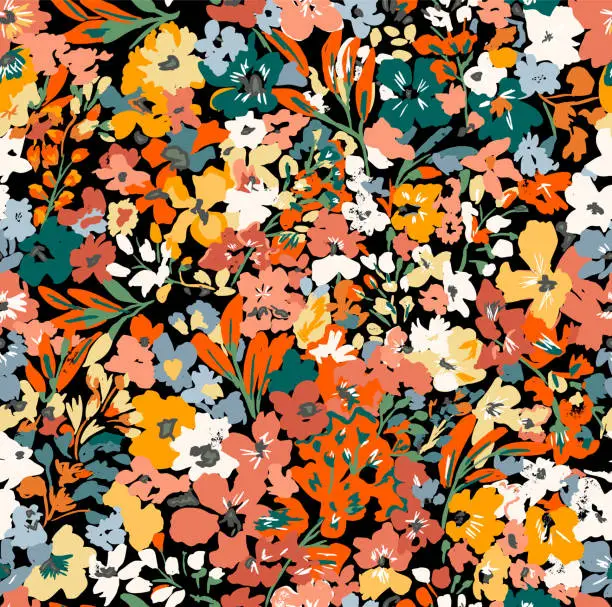 Vector illustration of Colorful animal skin pattern, perfect for fabric.