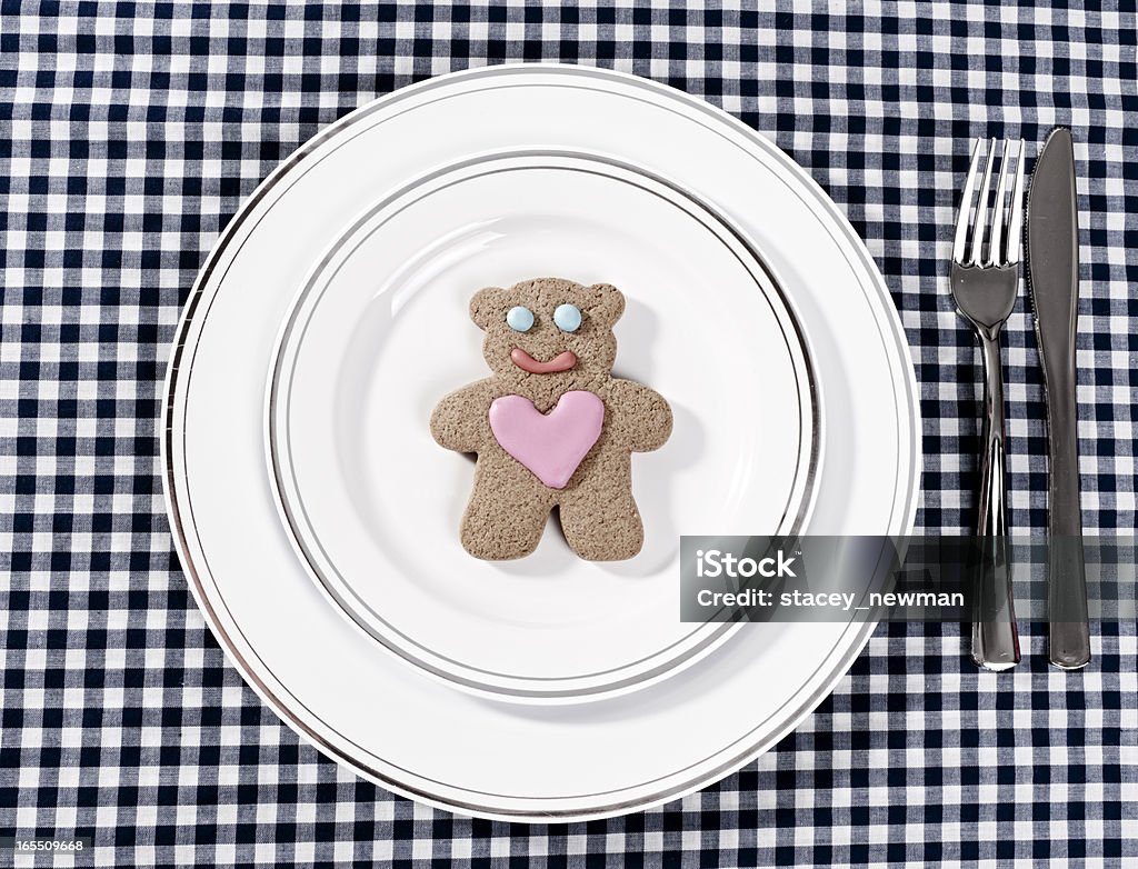 Ambiente de jantar, 50 toalha de mesa, Homem de Gingerbread - Foto de stock de Almoço royalty-free