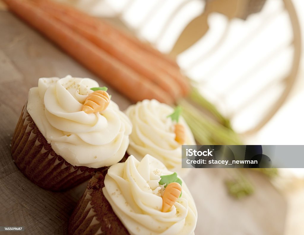 Rustic Carrot Cake Muffins Baking Stock Photo