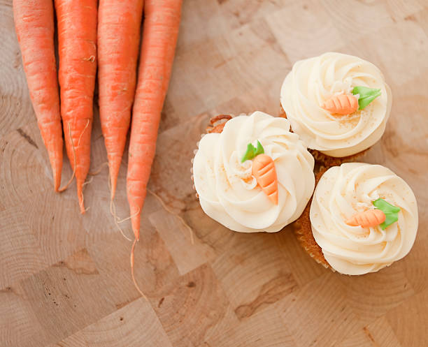 Rustic Carrot Cake Muffins stock photo