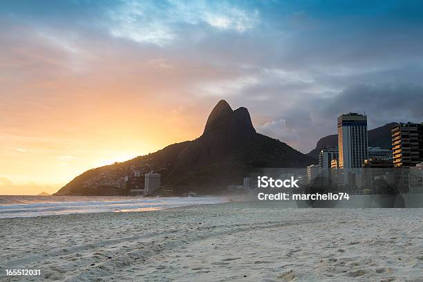 Sunset On Ipanema Beach Stock Photo - Download Image Now - Beach, Blue, Brazil