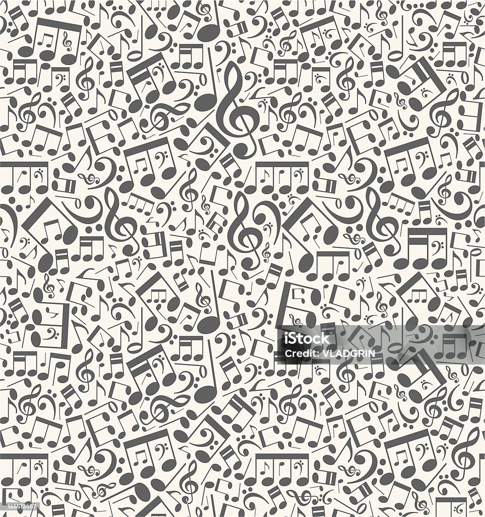 Seamless vector musical background from notes - Royaltyfri Musiknot vektorgrafik